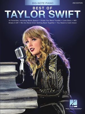cover image of Best of Taylor Swift  Big-Note Piano